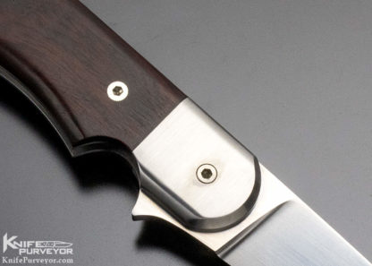 Ron Richard Custom Knife #1 Rosewood Deadbolt Button Lock - Image 5