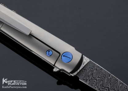 Michael Zieba Custom Knife MS3 Memento Mori Flipper Silver Spacer w/Skull Inlays Momento Mori Insignia - Image 5