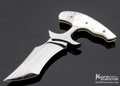 P.Z. Studio Custom Knife Yupeng Zhao Large Pearl Push Dagger 11160 Open