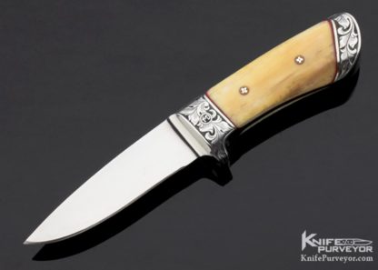 T. M. Dowell Custom Knife Walrus Integral Engraved by Julie Warenski 10984