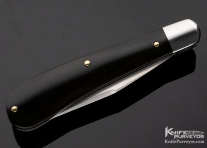 Tony Bose Custom Knife Buffalo Horn and 14Kt Gold Pins & Shield Slip Joint - Image 2