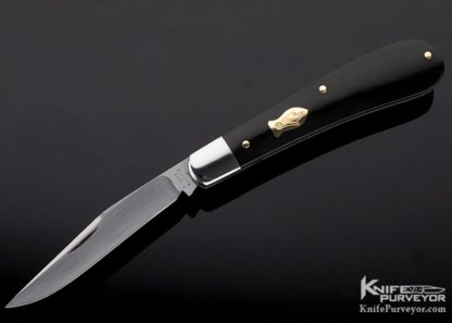 Tony Bose Custom Knife Buffalo Horn and 14Kt Gold Pins & Shield Slip Joint - Image 5