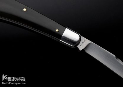 Tony Bose Custom Knife Buffalo Horn and 14Kt Gold Pins & Shield Slip Joint - Image 3