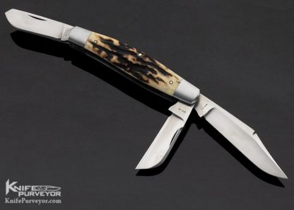 Tony Bose Custom Knife Stag Premium 3 Blade Stockman