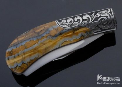 Weldon G. Whitley Custom Knife "Baby Horn" Sole Authorship Engraved Mammoth Tooth 2 Blade Slip Joint - Image 8