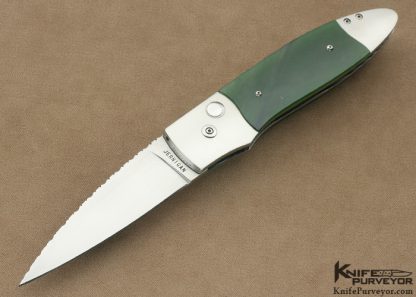 Steve Jeniigan Custom Knife Jade Button Lock