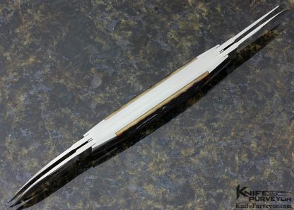 Eugene Shadley Custom Knife Old Utica Jigged Bone 4 Blade Congress Slip Joint - Image 6