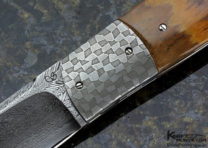 Fabrizio Silvestrelli Custom Knife  Mosaic Damascus Linerlock - Image 2