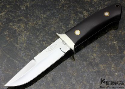 Bob Loveless Custom Knife Green Micarta Riverside Chute