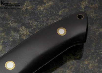 Bob Loveless Custom Knife Green Micarta Riverside Chute - Image 3