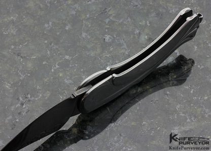 Robert Weinstock Custom Knife Sole Authorship Engraved & Carved Blued Steel Lockback - Image 5