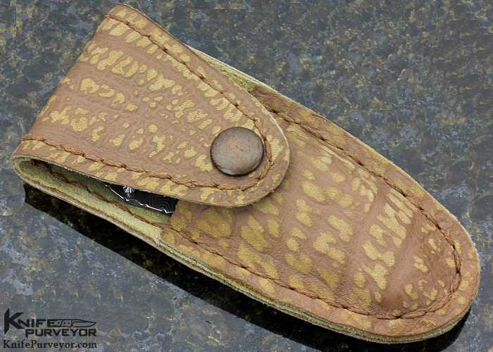 George Mueller Custom Knife Damascus Meteorite and Mammoth Tooth Linerlock  Flipper - Knife Purveyor