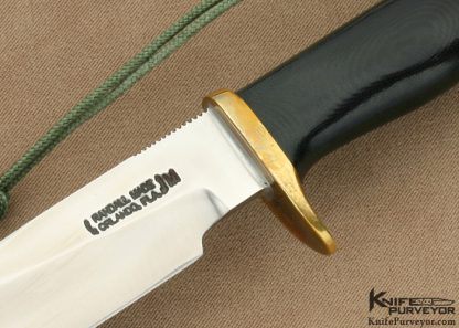 Randall Custom Knife Black Micarta & Brass Miniature - Image 2