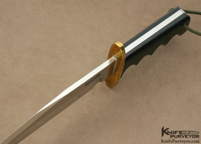 Randall Custom Knife Model 14 "Attack" Black Micarta And Brass - Image 3