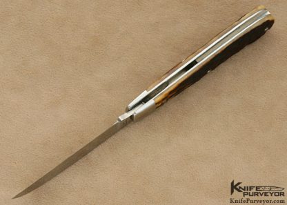 Terry Davis Custom Knife Jigged Bone Wharncliff Slip Joint - Image 5