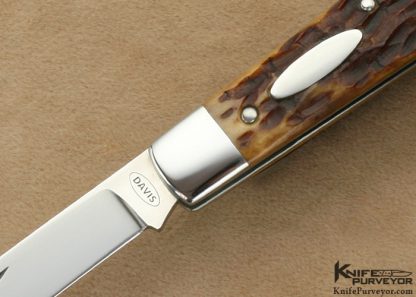 Terry Davis Custom Knife Jigged Bone Wharncliff Slip Joint - Image 2