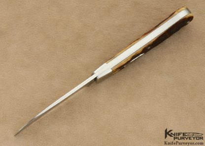 Terry Davis Custom Knife Jigged Bone Wharncliff Slip Joint - Image 4