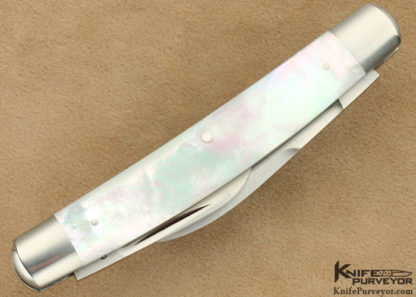 Reese Bose Custom Knife 2 Blade Congress Mother of Pearl Shell Slip Joint - Image 3