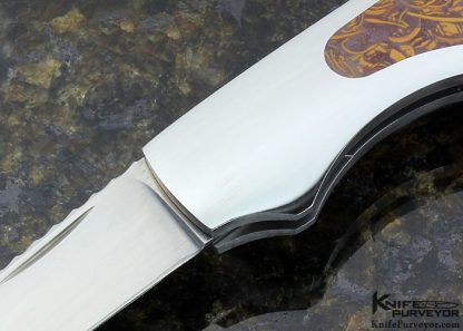 Joe Kious Custom Knife Petrified Sea Floor Interframe Wharncliffe Lockback - Image 2