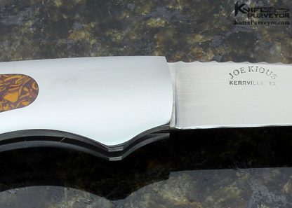 Joe Kious Custom Knife Petrified Sea Floor Interframe Wharncliffe Lockback - Image 4