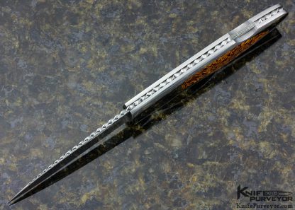 Joe Kious Custom Knife Petrified Sea Floor Interframe Wharncliffe Lockback - Image 6