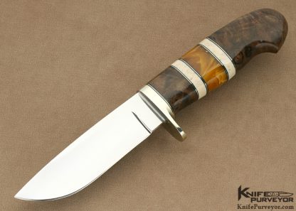 D'Alton Holder Custom Knife Oosic, Amber & Russian Walnut "Crow's Beak"