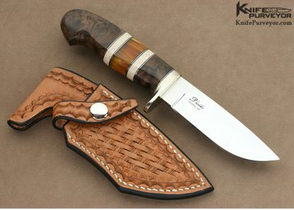 D'Alton Holder Custom Knife Oosic, Amber & Russian Walnut "Crow's Beak" - Image 5