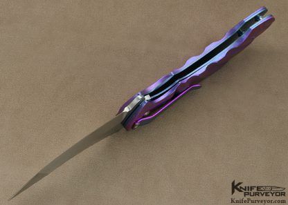 Brian Tighe Custom Knife "Tighe Stick " Timascus Flipper Linerlock - Image 5