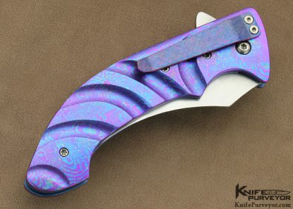 Brian Tighe Custom Knife "Tighe Stick " Timascus Flipper Linerlock - Image 3