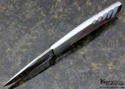 Scott Sawby Custom Knife Mother of Pearl Shell & Black Lip Tahitian Pearl Shell Selflock "Killdeer" - Image 5