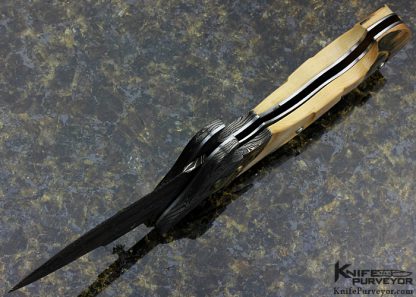 Jot Singh Khalsa Custom Knife Damascus Linerlock - Image 6