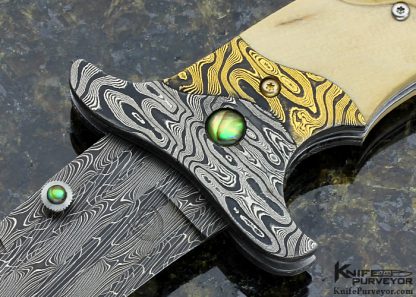 Jot Singh Khalsa Custom Knife Damascus Linerlock - Image 2