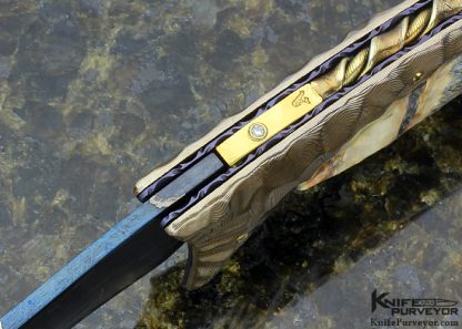 Arthur Whale Custom Knife Mokume Linerlock - Image 6