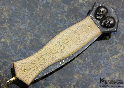 Arthur Whale Custom Knife Damascus  Linerlock - Image 4