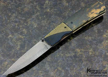 Owen Wood Custom Knife Mammoth Linerlock Engraved by Armin Winkler