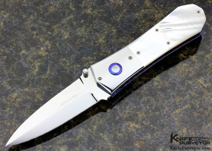 Nate Clark Custom Knife Mother of Pearl D/A Automatic Linerlock