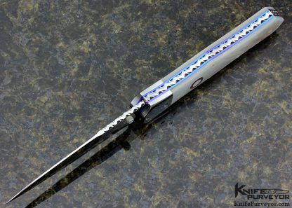 Nate Clark Custom Knife Mother of Pearl D/A Automatic Linerlock - Image 4