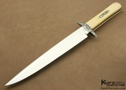 Buster Warenski Custom Knife Sole Authorhsip Engraved Bowie