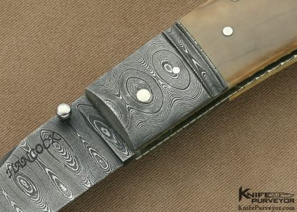 Tim Hancock Custom Knife Sole Authorship Damascus Lockback - Image 2