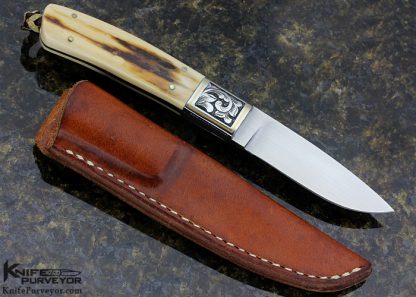 Yoshihito Aida Custom Knife  Hunter Engraved by Simon Lytton - Image 4