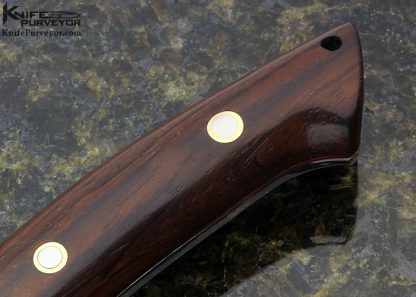 Bob Loveless Custom Knife Cocobolo Wood Lawndale Upswept Skinner with Untapered Tang Featured in "Living on the Edge" page 53 - Image 3