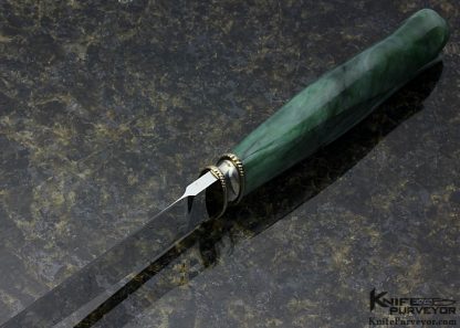 Yasutaka Wada Custom Knife Carved Jade Dagger - Image 6