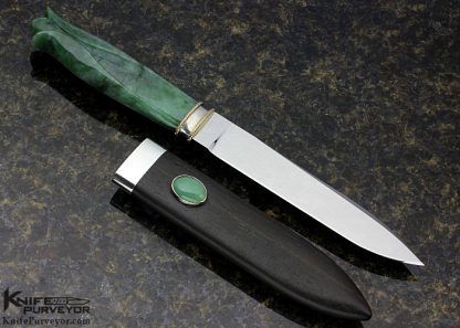 Yasutaka Wada Custom Knife Carved Jade Dagger - Image 4