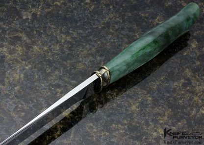 Yasutaka Wada Custom Knife Carved Jade Dagger - Image 5