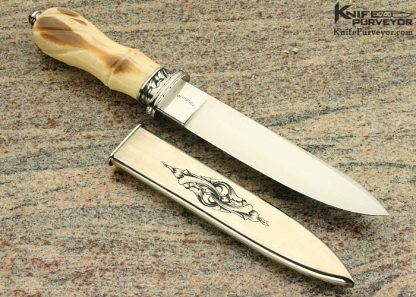 Willie Rigney Custom Knife Fluted San Francisco Bowie Engraved by Ron Skaggs - Image 6