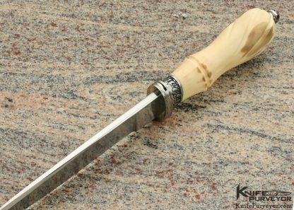 Willie Rigney Custom Knife Fluted San Francisco Bowie Engraved by Ron Skaggs - Image 4