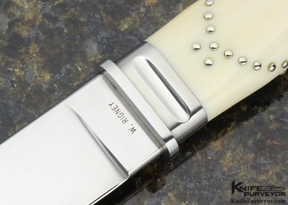 Willie Rigney Custom Knife Silver Studded San Francisco Dagger - Image 2