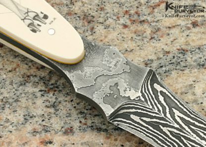 Ron Luebke Jr. Custom Knife Scrimshawed Pre-ban Elephant Ivory - Image 4