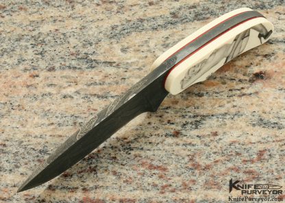 Ron Luebke Jr. Custom Knife Sole Authorship Scrimshawed Pre-ban Elephant Ivory Miniature Hunter - Image 6