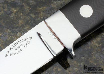 Bob Loveless Custom Knife Riverside Football Logo Micarta Utility Knife - Image 2